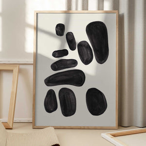 Tablou înramat „Stacked Pebbles” de Ejaaz Haniff