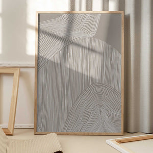Tablou înramat „Abstract Organic Lines” de Melloi Art Prints