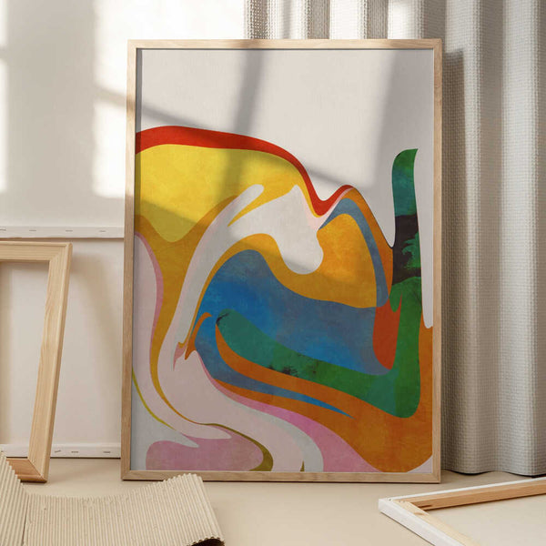 Tablou înramat „Organic Bauhaus Waved” de Ana Rut Bre