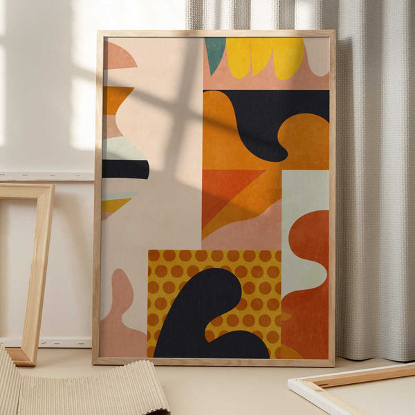 Tablou înramat „Playing Around Shapes 5” de Ana Rut Bre