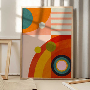 Tablou înramat „Playing Around Shapes 3” de Ana Rut Bre
