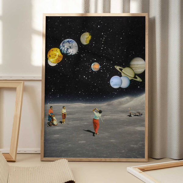 Tablou înramat „Space Golf” de Taudalpoi