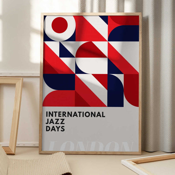 Tablou înramat „Jazz Days London” de Kubistika