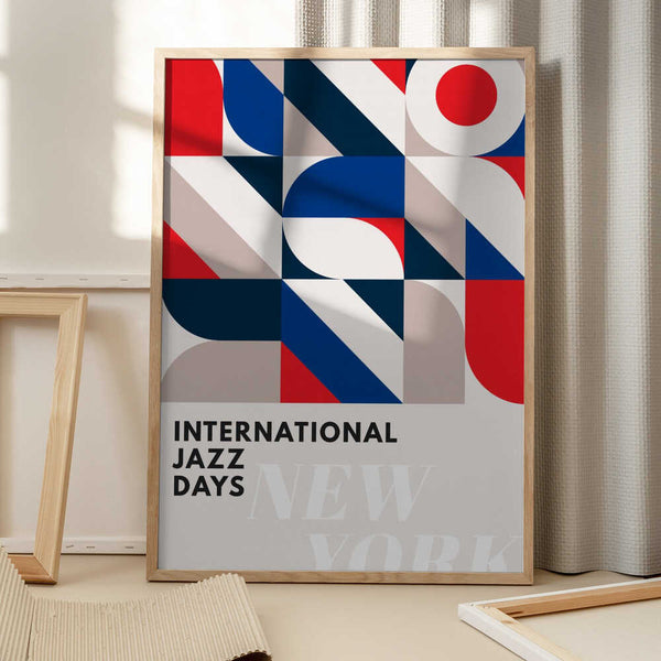 Tablou înramat „Jazz Days New York” de Kubistika