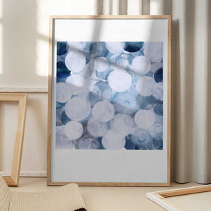 Tablou înramat „Blue Bubbles” de Louise van Terheijden