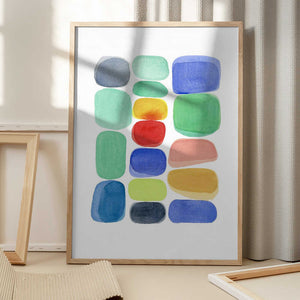 Tablou înramat „Color Blocks I” de Louise van Terheijden