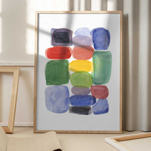 Tablou înramat „Color Blocks 2” de Louise van Terheijden
