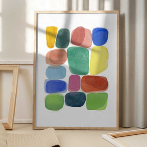Tablou înramat „Color Blocks 3” de Louise van Terheijden