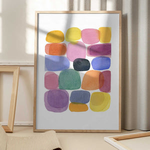 Tablou înramat „Color Blocks 4” de Louise van Terheijden