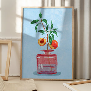 Tablou înramat „Peach Tree in Vase” de Raissa Oltmanns