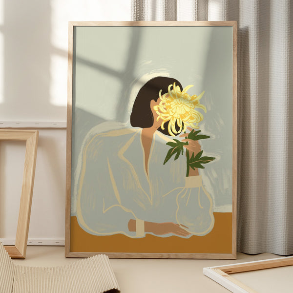 Tablou înramat „Thecrysanthemum” de Arty Guava