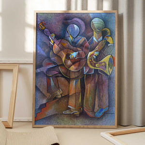 Tablou înramat „Jazz Musicians” de Ricardo Maya