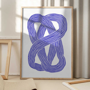Tablou înramat „Blue Infinity Loop” de Treechild