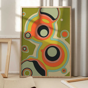 Tablou înramat „Fluid Geometrics 1” de Jazzberry Blue