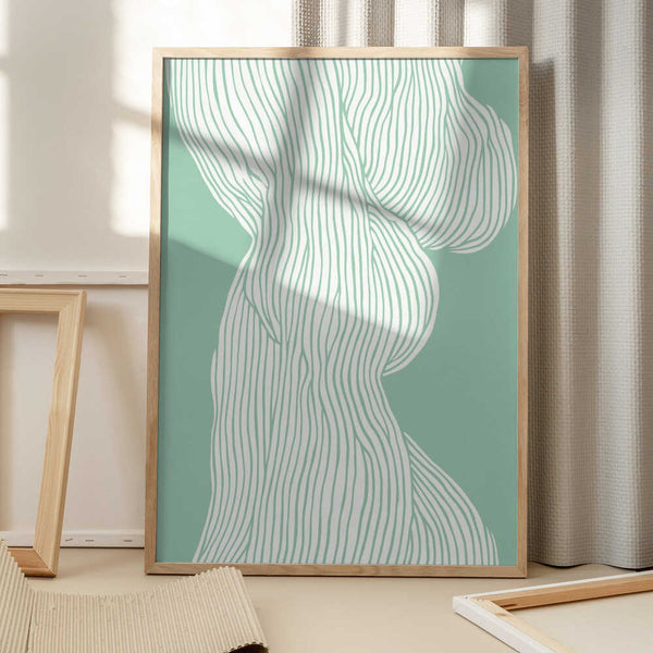 Tablou înramat „Flowing Line Elegance” de Treechild