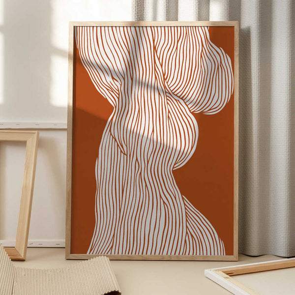 Tablou înramat „Curved Line Dance” de Treechild