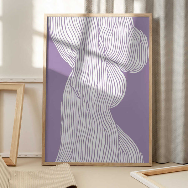 Tablou înramat „Curved Lines Flow” de Treechild