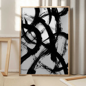 Tablou înramat „Abstract Brush Strokes 98X” de Mareike Böhmer