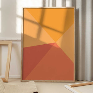 Tablou înramat „Four Triangles” de Oju Design