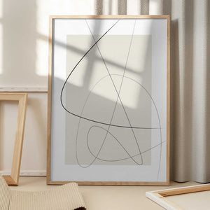 Tablou înramat „Beige Abstract” de Oju Design