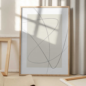 Tablou înramat „Beige Abstract” de Oju Design