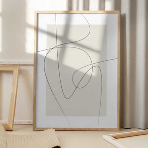 Tablou înramat „Beige Abstract” de Oju Design