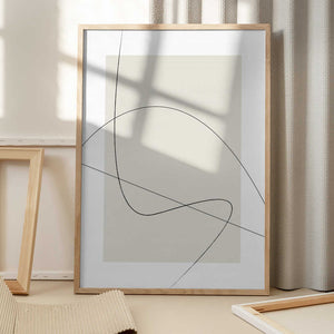 Tablou înramat „Beige Abstract” de Oju Design