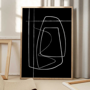 Tablou înramat „Bwlines2f Oju 2x3” de Oju Design