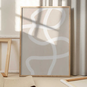 Tablou înramat „White Brush Stroke Poster” de Elena Ristova