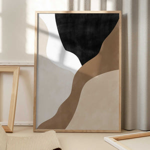 Tablou înramat „Abstract Beige and Brown Art” de Elena Ristova