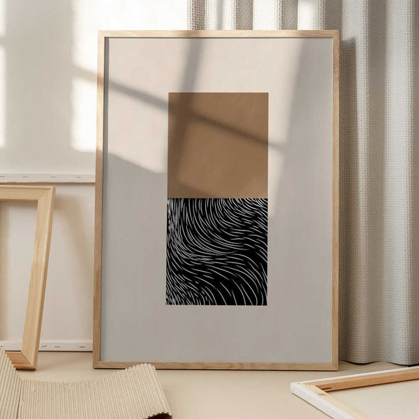 Tablou înramat „Geometric and Organic Shapes” de Elena Ristova