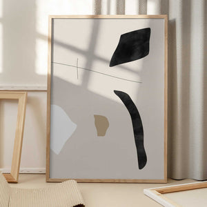 Tablou înramat „Graphic Shapes and Lines Poster” de Elena Ristova