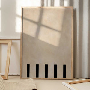 Tablou înramat „Beige Geometric Painting” de Elena Ristova