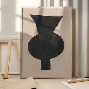 Tablou înramat „Abstract Vase Silhouette” de Elena Ristova