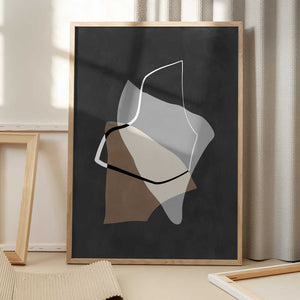 Tablou înramat „Organic Shapes in Earthy Tones” de Elena Ristova