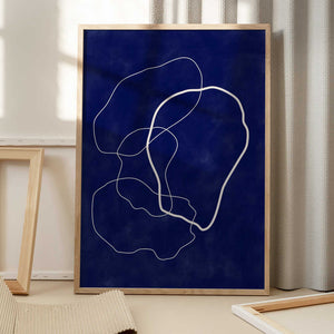 Tablou înramat „Minimalist Design with Organic Shapes” de Elena Ristova