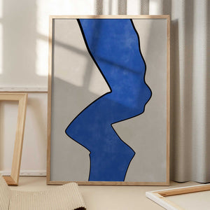 Tablou înramat „Bold Blue Contour” de Elena Ristova