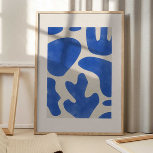 Tablou înramat „Blue Abstractions” de Elena Ristova