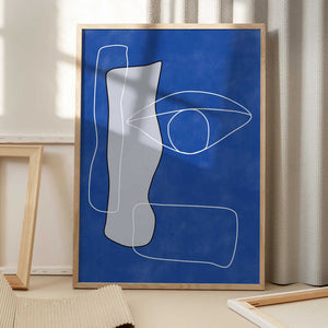 Tablou înramat „Vision in Blue” de Elena Ristova