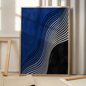 Tablou înramat „Waves of Contrast” de Elena Ristova