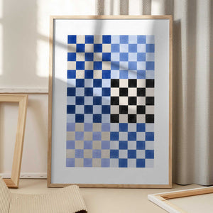 Tablou înramat „Checker Board Blues” de Elena Ristova