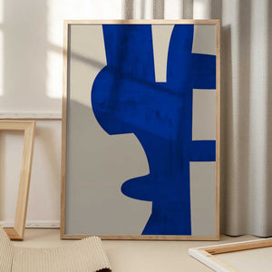 Tablou înramat „Shadows of Blue” de Elena Ristova