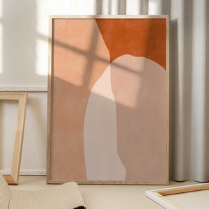 Tablou înramat „Earthy Layers” de Elena Ristova