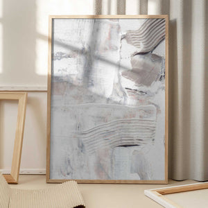 Tablou înramat „Textured Brushstrokes and Layered Neutral Tones” de uplusmestudio