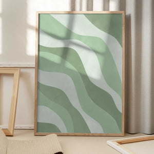 Tablou înramat „Verdant Waves” de Elena Ristova