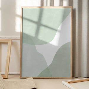 Tablou înramat „Soft Green Waves” de Elena Ristova