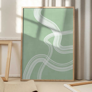 Tablou înramat „Minty Flow” de Elena Ristova