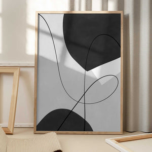 Tablou înramat „Monochrome Flow” de Elena Ristova
