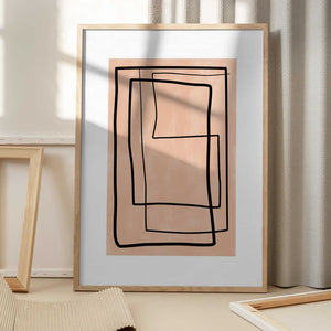 Tablou înramat „Geometric Elegance” de Elena Ristova