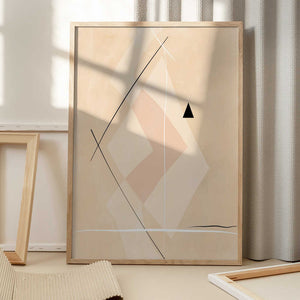 Tablou înramat „Geometric Shapes And Intersecting Lines” de Elena Ristova